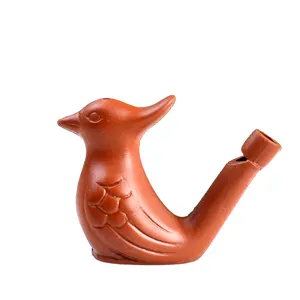 Promosi peluit burung tanah liat berkemah keramik musik peluit burung air