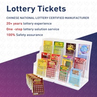 Billets de loterie à gratter personnalisés haute sécurité avec date variable, numéros gagnants et tickets de tombola