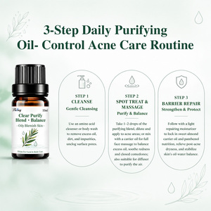 Botella de Vidrio de 10 ml, Aceite Esencial Purificante Transparente, Control de Grasa, Purifica los Poros, Elimina las Espinillas, Para Todo Tipo de Piel, OEM 100% Natural - Product Image 6
