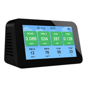 Moniteur de qualité de l'air, détecteur de formaldéhyde (HCHO), analyseur de gaz automatique, capteur de CO2 NDIR PM2.5/TVOC, détecteur de gaz avec écran LCD - Product Image 5