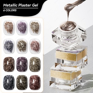 JTING Gel de plâtre 3D pour nail art, effet 4D 5D unique, peinture métallique en pots, 6 couleurs, OEM/ODM - Product Image 1