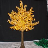 Wasserdichter Hochwertiger Outdoor Künstlicher LED Weihnachtsbaum Warmweiß Plastik Ahornblüten-Motiv Lichtbaum