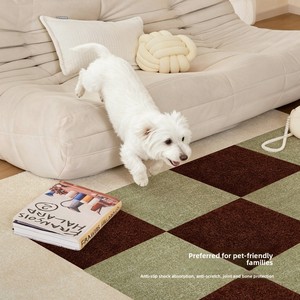 DIY Splicing Carpet Tiles Self Adhesive Non Slip Washable Individual Puzzle Floor Mat Pet Friendly Stain Resistant Area <strong>Rug</strong> - Product Image 4