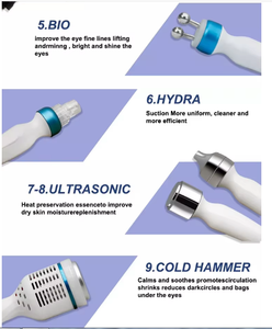 เครื่องไฮดราเดอร์มาเบรชั่น 14-in-1 สำหรับทำทรีทเมนต์หน้า ทำความสะอาดผิวล้ำลึก อควาพีล ฟื้นฟูผิว อุปกรณ์สำหรับคลินิกเสริมความงามและร้านเสริมสวย - Product Image 5