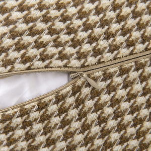 Nordic Geometric <b>Pillowcase</b> <b>Square</b> Houndstooth Pattern Polyester Embroidered Home Living Room Cushion Case - Product Image 3