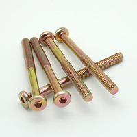 Boulon de connecteur de meubles à tête plate M2.5-M12 en acier inoxydable/acier au carbone pour réparer les meubles, la menuiserie ou le bricolage
