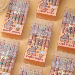 Капибара Kawaii мультяшная черная чернильная гелевая ручка для студентов канцелярские товары школьные и офисные принадлежности для детей подарок на день рождения - Product Image 2