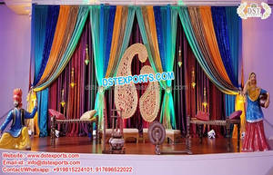 Accesorios de decoración de escenario Mehndi musulmán tema árabe Sangeet decoración de escenario columpio boda única Mehndi decoración de escenario Ideas EE. UU. - Product Image 3