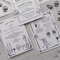 Kit d'invitation de mariage numérique personnalisé haut de gamme avec enveloppes, cartes RSVP et programme – Échantillon d'artwork rapide et expédition immédiate