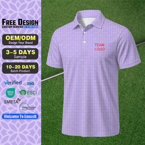 Polo personnalisé imprimé sur toute la surface, <span class=keywords><strong>respirant</strong></span>, pour le golf, uniformes d'équipe, décontracté, léger, imprimé, pour hommes - Product Image 1