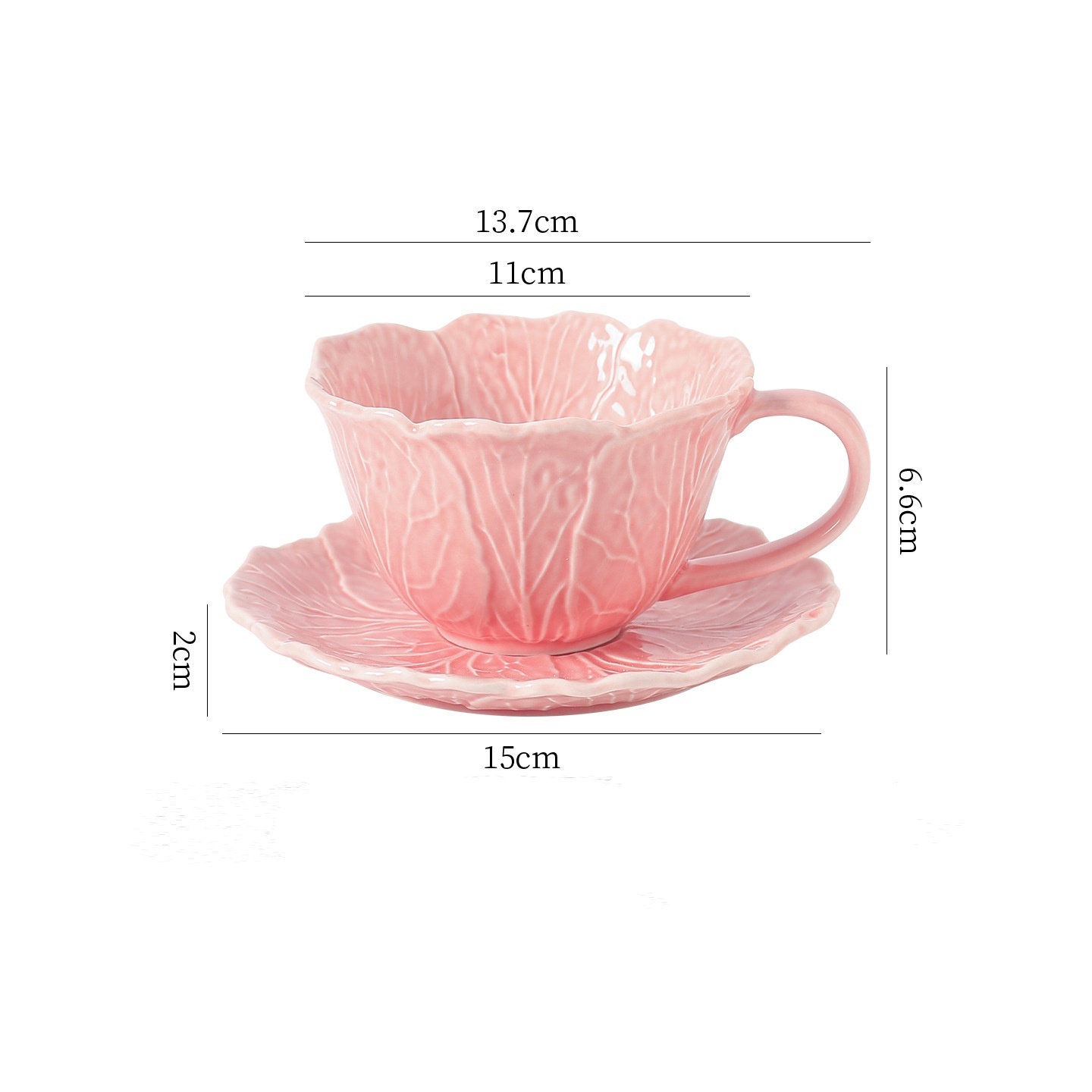 Ensemble de tasses roses