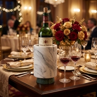 Seau à vin isotherme 3L, multicolore, classique, durable, à rayures marbrées, personnalisable, pour la maison, le bureau et les fêtes
