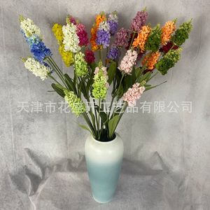 3-Pronged Hyacinth Artificial <b>Flowers</b> Silk High Simulation Wedding Decorations Outdoor Photography Props - Product Image 1