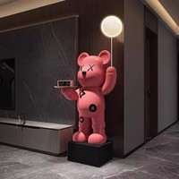 Sculpture en fibre de verre, célébrité d'Internet, poupée de dessin animé personnalisée, mascotte d'ours violent pour centre commercial extérieur, ornement de décoration, lapin, Guangdong