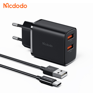Adaptateur de voyage Mcdodo 507 12W Kit de <span class=keywords><strong>chargeur</strong></span> 2USB avec câble USB-C 3A 1M <span class=keywords><strong>Chargeur</strong></span> rapide pour iPhone15 Xiaomi Samsung Oppo Android - Product Image 1