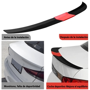 3pcs Universal Black ABS Tail Wing Spoiler Adjustable 115-125CM <b>Car</b> Rear Trunk Spoiler Lip for Most <b>Car</b> Models - Product Image 4