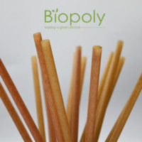 Paille en bagasse de canne à sucre biodégradable au prix d'usine personnalisé pour les fêtes, les restaurants, les boissons au thé à bulles