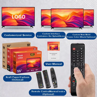 Televisor LED Inteligente Directo de Fábrica, 4K UHD, 32, 42, 55, 65 Pulgadas, 60Hz, Negro, WiFi, Venta al Por Mayor, OEM, ODM