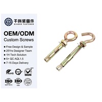 Cheville à expansion, cheville à coin, cheville murale, acier au carbone zingué jaune 4.8, écrou robuste M6-M20, pour béton, maçonnerie, garde-corps 150