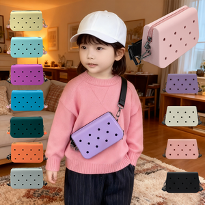 Kawaii EVA Mini Tote Bag for Clog Charms Creative DIY Handbag Lightweight Waterproof Toy Gift Bag for Girls Children Daily Use