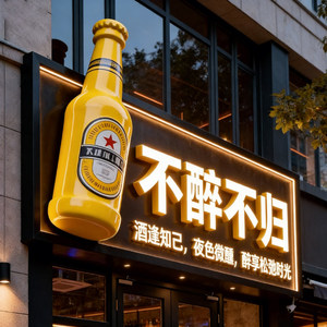 Letrero Comercial Personalizado para Pub, Letrero 3D Colorido de Gran Escala para Tienda, Estatua de Tamaño Real, Botella de Cerveza, Taza, Escultura de Fibra de Vidrio - Product Image 2