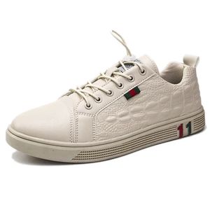 Chaussures de sport en cuir respirant et en toile pour hommes, chaussures décontractées noires - Product Image 6