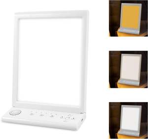Lampu Terapi LED Portabel SAD Light untuk Jet Lag dan Depresi, Dapat Disesuaikan 10000 lux, Mesin White Noise, Terapi Cahaya Intensitas Tinggi - Product Image 1