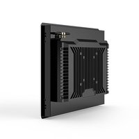 Ordinateur tactile industriel embarqué sans ventilateur de 15 pouces, boîtier en aluminium entièrement fermé avec ports RJ45 RS232