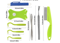 Kit de nettoyage pour animaux Ishow PT01, outil de suppression des tiques, des poux et des puces pour chiens et chats, crochet en plastique pour animaux