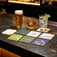 Sous-verres carrés en papier mat personnalisés, sous-verres jetables pour boissons, sous-verres pour bars