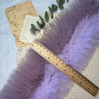 Dentelle en tulle 3D personnalisée et moelleuse pour mariage, dentelle de mariage en gros, décoration de robe de mariée