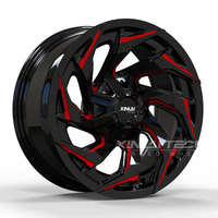 Jantes de camion forgées sur mesure XINLAI à 8 trous, 22, 24, 26 pouces, noir brillant, rouge, jantes en alliage à fond profond pour Ford F250 F350