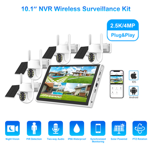ชุดกล้องวงจรปิดอัจฉริยะ Smart Wi-Fi NVR 4CH กล้อง CMOS พลังงานแสงอาทิตย์ต่ำ พร้อมระบบมองกลางคืน บันทึกข้อมูลบนคลาวด์ มาตรฐานกันน้ำ IP66 เหมาะสำหรับบ้าน โรงแรม สำนักงาน - Product Image 2