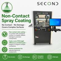 Mesin Pelapis Semprot Tanpa Kontak Presisi Tinggi 3 Axis Smart Vision ±0.015mm dengan Konveyor Lebar Otomatis dan Kamera Jerman