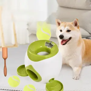 Pawiseホットセール2in1インタラクティブペットおもちゃ自動犬テニスボールランチャー投げ手はトレーニングのためのフードディスペンサーフィーダーを扱います