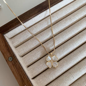 Lucky quadrifoglio Fortune Shamrock Flower pendenti collane <span class=keywords><strong>gioielli</strong></span> da donna regalo di natale dell'<span class=keywords><strong>amante</strong></span> - Product Image 5