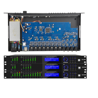 Processeur audio numérique professionnel LB408, 4 entrées 8 sorties, système audio FIR, puces DSP AK5552 ADSP-21571, réduction de bruit DC passive en métal