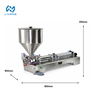 Petite machine de remplissage semi-automatique de liquides pour bureau, machine de remplissage de liquides pour sauces/confitures/beurre de cacahuètes