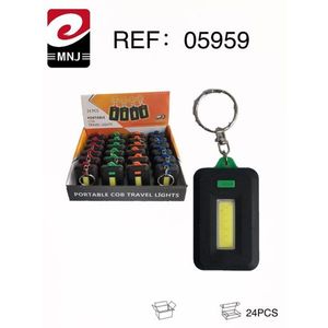 Torcia Portatile COB da Viaggio con Portachiavi, 24 Pezzi, per Campeggio all'Aperto - Product Image 1