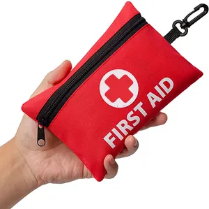 Ori-power promotion mini First Aid kit waterproof hiking vehicle outdoor red first aid bag