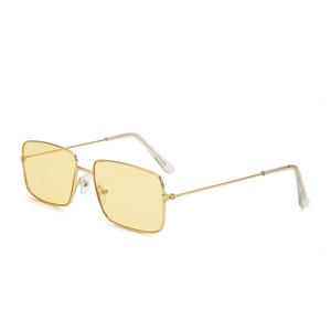 Montures de lunettes rectangulaires dorées, monture complète, unisexe, tendance mode, protection UV385, type 3, verres AC, origine Jinhua - Product Image 2