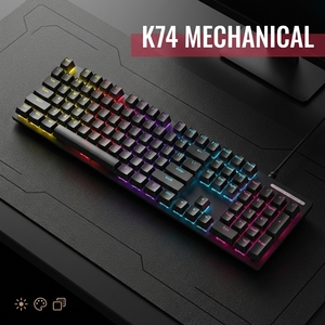 Teclado Mecánico para Juegos BAJEAL K74 Personalizado con Diseño Completo de 104 Teclas, LED, ABS, Doble Color, Inyección, Nuevo, USB, 12 Meses de Garantía - Product Image 2
