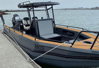 Bateau de pêche en aluminium à console centrale de 20 pieds (6 m), petit yacht avec moteur