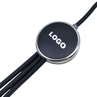 Cadeaux promotionnels Logo et emballage personnalisés Câble rétractable 3-en-1 USB-C Micro Charge rapide 2A pour iPhone 15 Ordinateur Imprimante