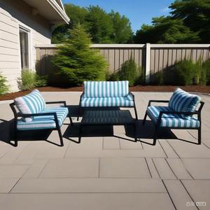 Sofá de Jardín con Estructura de Aluminio Lavable, Sofá Seccional Impermeable para Exteriores, Sofá Pequeño para Patio Trasero, Sofá para Hotel, Venta al por Mayor, Sofá para <span class=keywords><strong>Terraza</strong></span> de Villa - Product Image 1