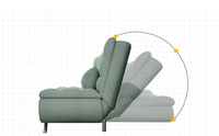 Canapé-lit pliable moderne en tissu avec structure métallique pour salon, chambre et salle à manger – Futon convertible