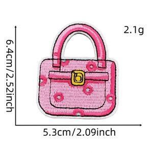 New Iron on Embroidery <b>pink</b> Crown Handbag Mouth Bikini Sunglass Disco Ball Lip Ring Patch for Clothes Hat Decoration Gift - Product Image 2