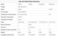 Pot à colle thermofusible de 10 L, réservoir de fusion, 220 V, 110 V, double pompe à air