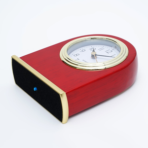 C9127 Vente en gros en stock, réveil de chevet en bois massif pour hôtel, horloge silencieuse rétro à quartz avec <span class=keywords><strong>veilleuse</strong></span> pour hôtel et chambre - Product Image 4