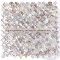 Autocollants muraux auto-adhésifs en forme d'éventail, motif mosaïque écaille de poisson tricotée, pour vêtements et articles de football, ignifuges